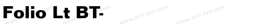 Folio Lt BT字体转换